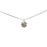 Pt900 プラチナ Pt850 プラチナ ダイヤ0.50ct 1P プチペンダントネックレス レディース 【中古】